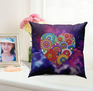 Preview: Diamond Painting Kissenbezug Herz